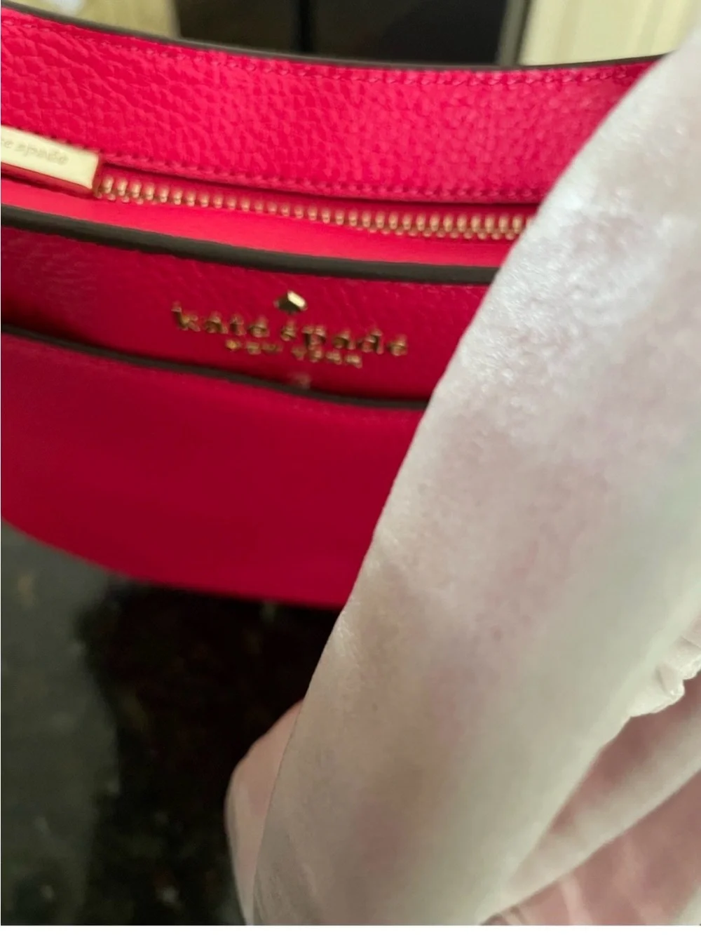 Kate Spade New York Hot Pink Pebbled Leather Shoulder Bag